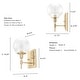 preview thumbnail 4 of 10, Hunter Xidane 1 Light Wall Sconce - Entry, Hallway, Bedroom, Bathroom - Contemporary, Mid-Century Modern, Glam - Damp Rated!