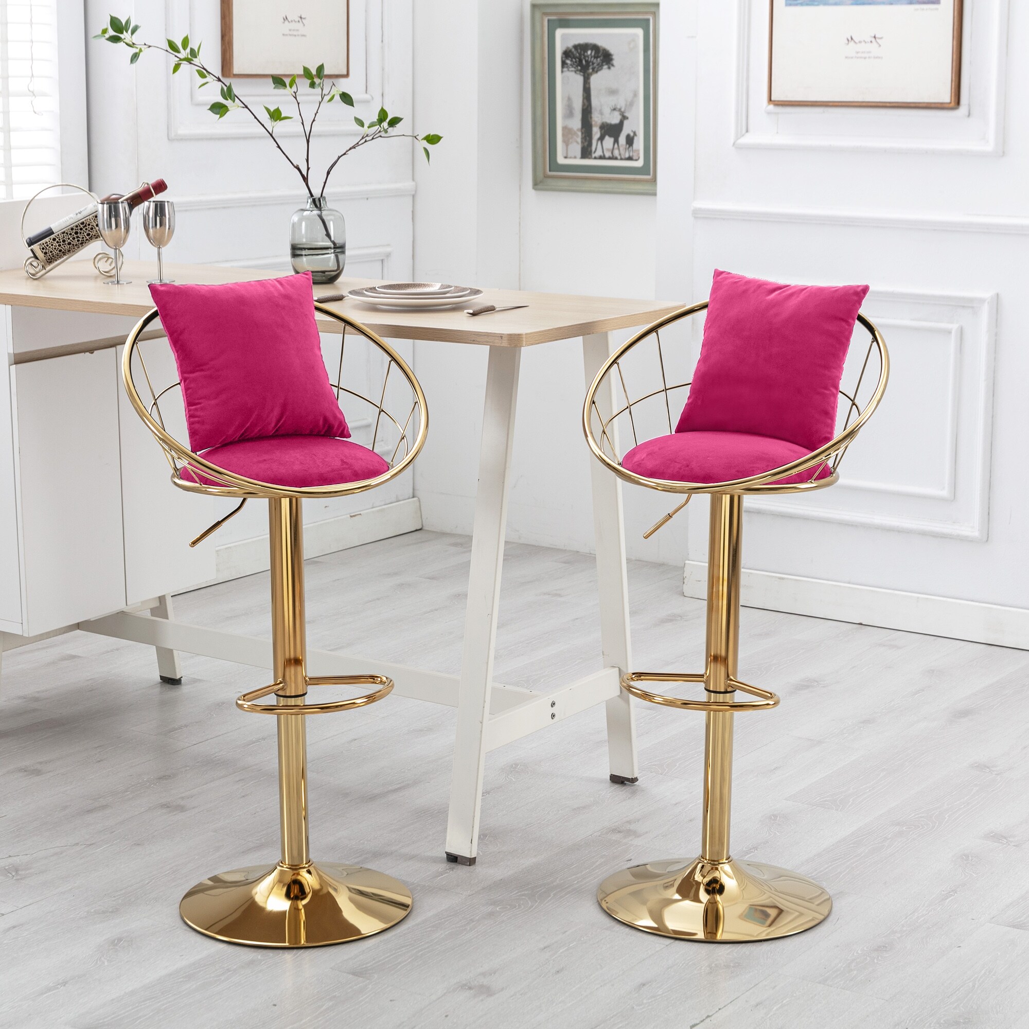 Bar stool pillows top