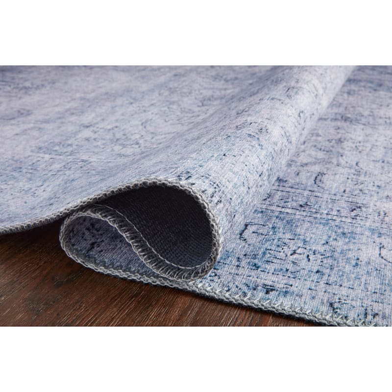 Alexander Home Tremezzina Printed Slate Distressed Area Rug