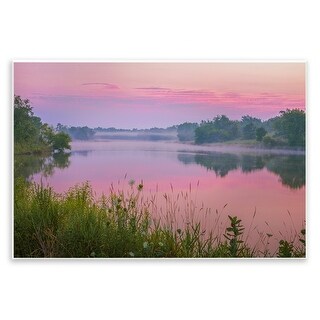 Stupell Pink Dawn Sunrise Lake Wall Plaque Art Design By Marty Hulsebos ...