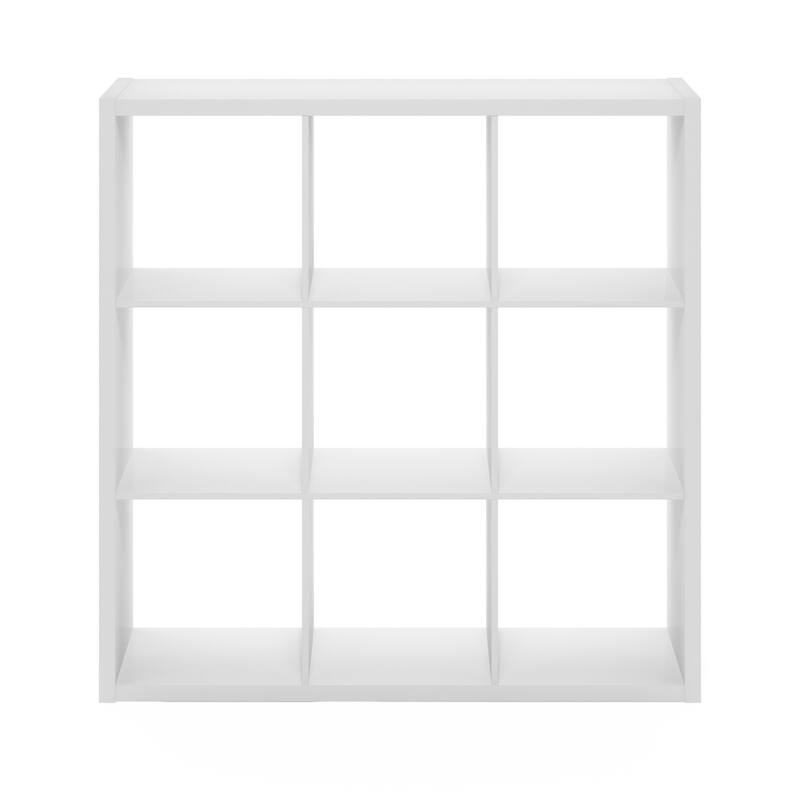 Furinno Cubicle Open Back Decorative Cube Storage Organizer, 9-Cube