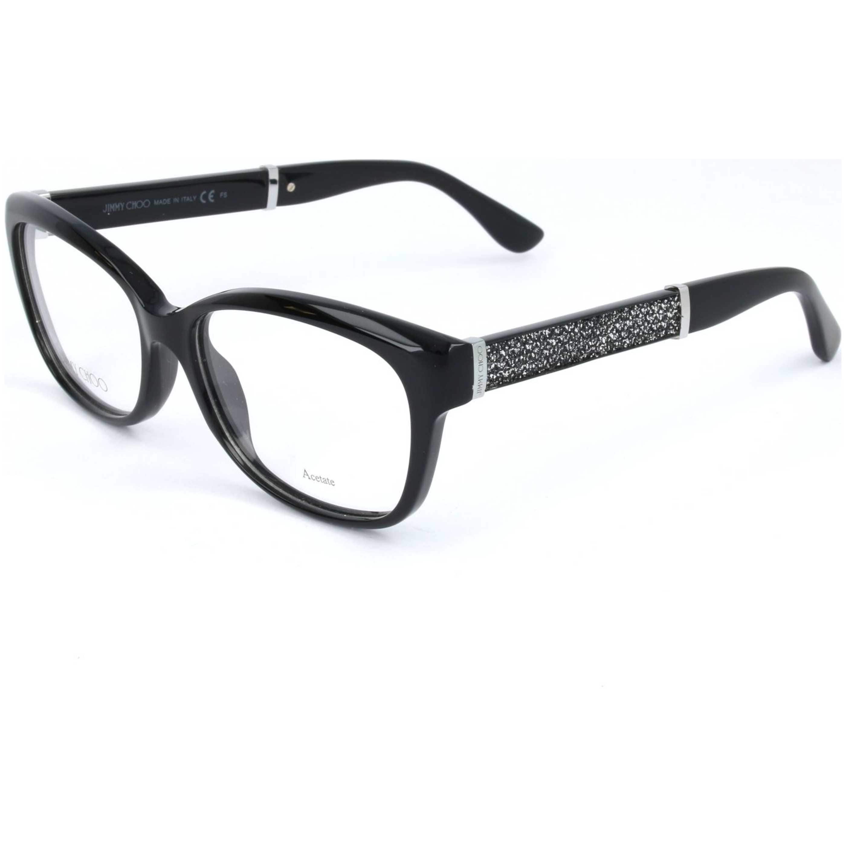 Jimmy Choo Women's 53mm Black Glitter Opticals JC178-FA3-53