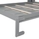 preview thumbnail 13 of 12, Full Size Murphy Bed Wall Bed with Shelves,Assembly Required,Gray