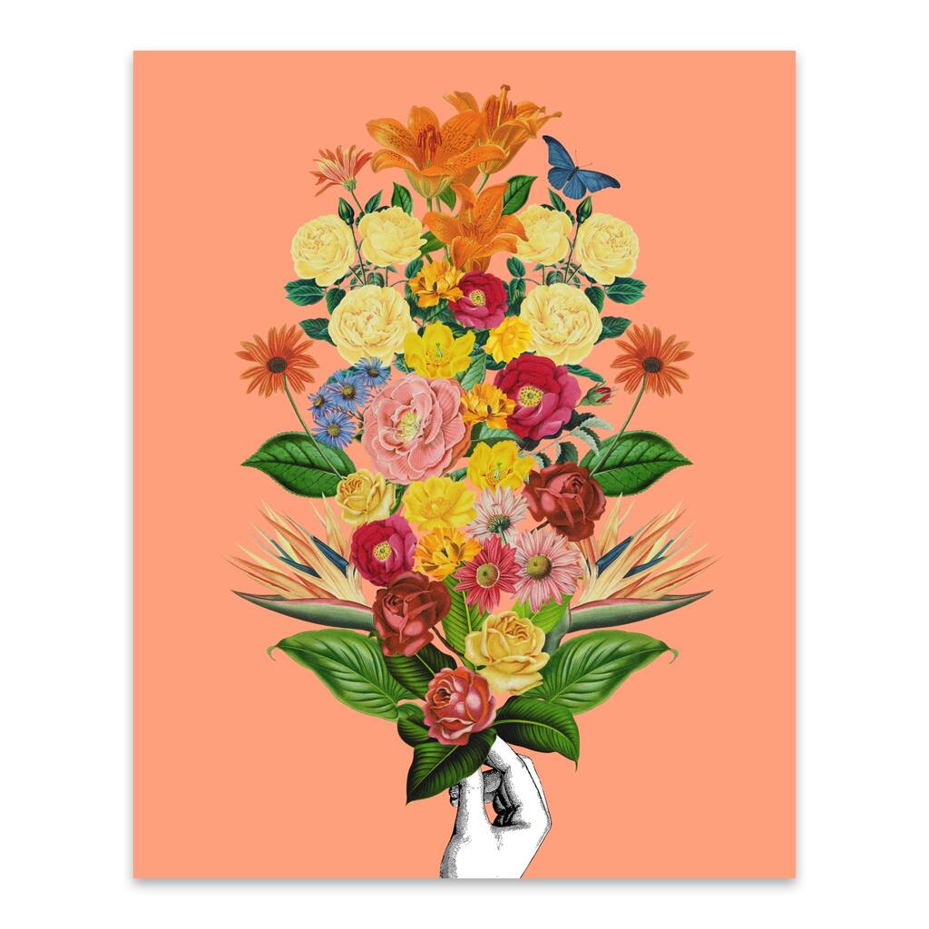 Botanical Floral Floral Botanical Metal Wall Art Print