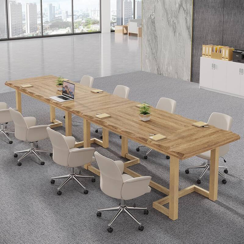 63" Rectangular Conference Table, Modern Meeting/Boardroom Desk Business Furniture for Office, Training Room