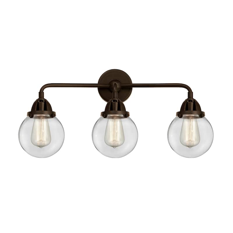 Innovations Lighting 288-3W-10-24 Beacon Vanity Beacon 3 Light 24" - Oil Rubbed Bronze / Clear