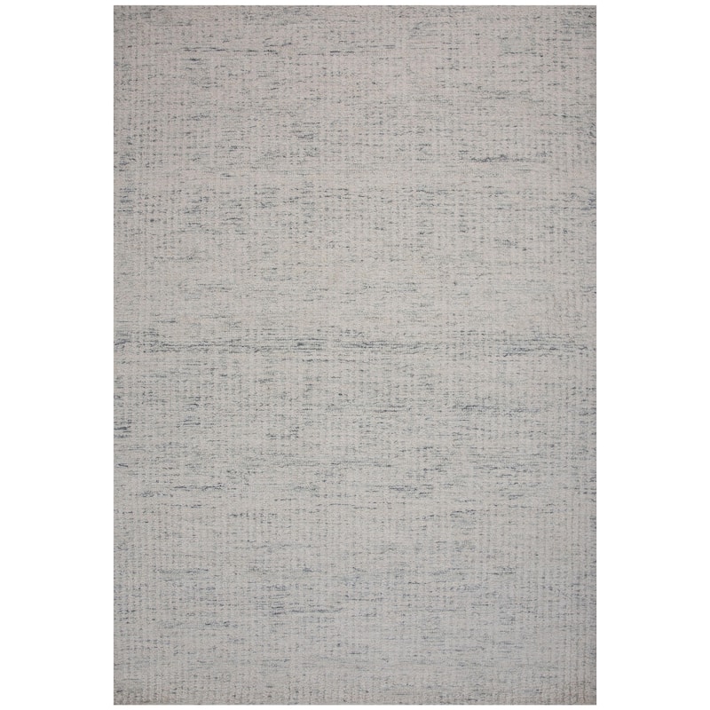Alora Decor Maude Hand-Tufted Solid Tone on Tone Ivory and Blue Area Rug
