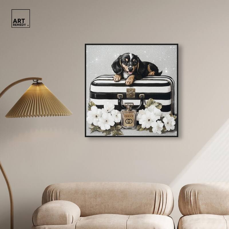 Doxxie Luggage Flowers Canvas by Art Remedy