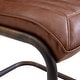 preview thumbnail 7 of 6, NPD Furniture Cooper Faux Leather Chair Rubber Gold Frame (Set of 2)
