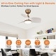 preview thumbnail 27 of 33, 28" Black Modern Dimmable LED Ceiling Fan with Light and Remote