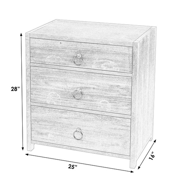 Lark 3-Drawer Nightstand
