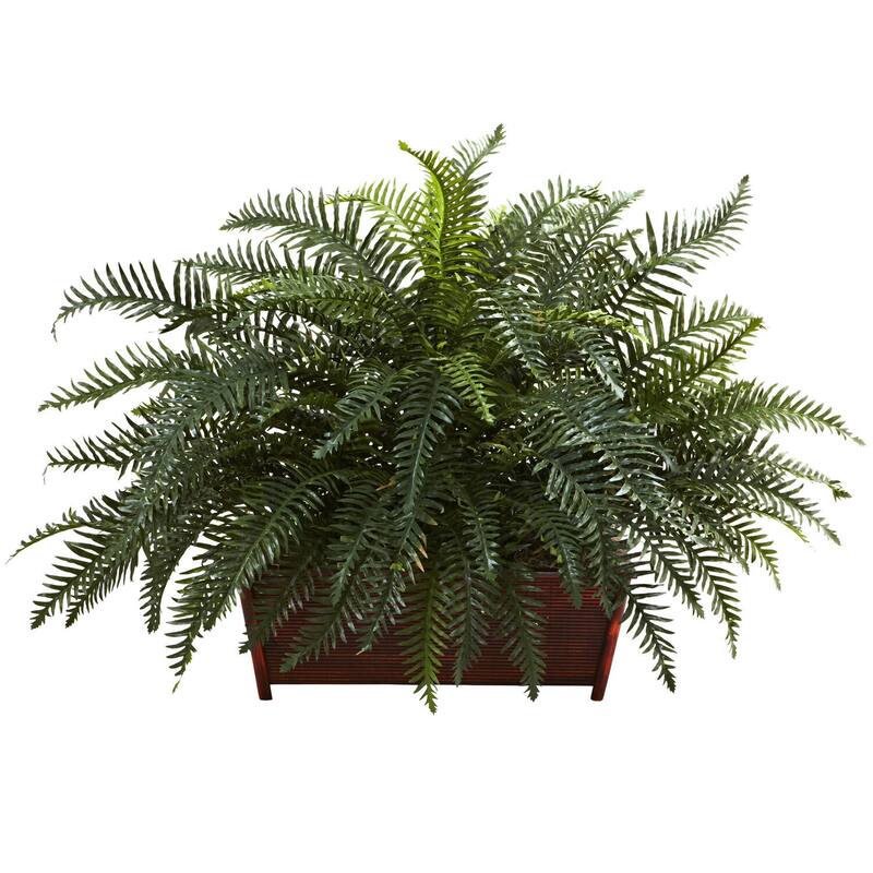 Handmade River Fern Plant with Planter - Home Decor Accent, Living Room, Office, Tabletop DÃ©cor - 2.42ft.