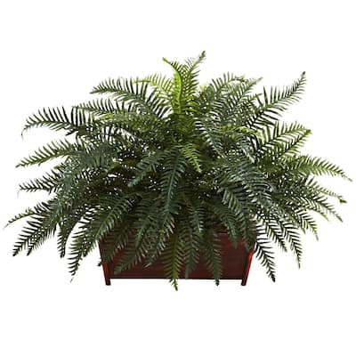 Handmade River Fern Plant with Planter - Home Decor Accent, Living Room, Office, Tabletop DÃ©cor - 2.42ft.