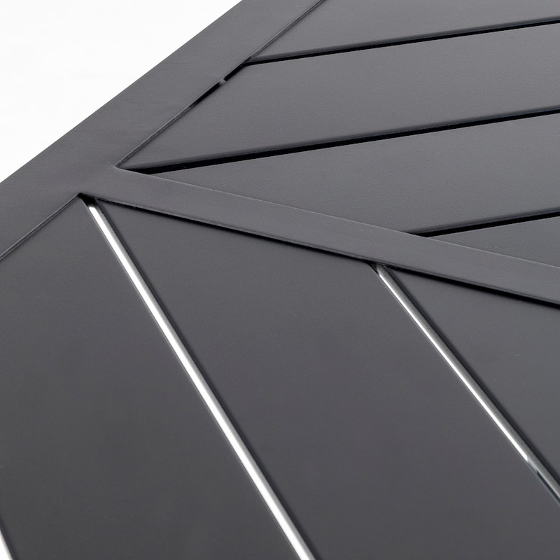 Outdoor Dining Set of 7, Textilene Chairs and Iron Splicing Dining Table