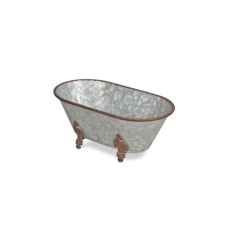Gray Metal Large Decorative Bathtub