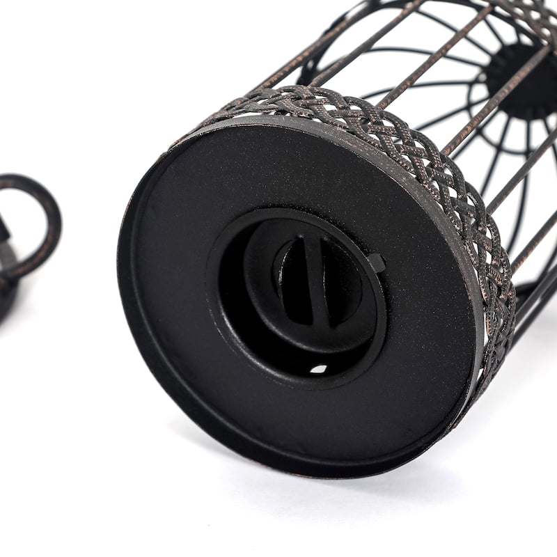 Adeco Birdcage Style Hanging Candle Holder Stand Vintage Lantern