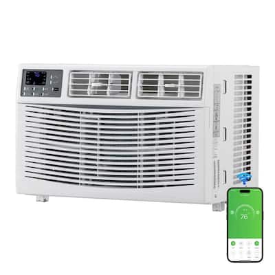 18,000 BTU Wi-Fi Enabled Window Air Conditioner with Dehumidifier 230V
