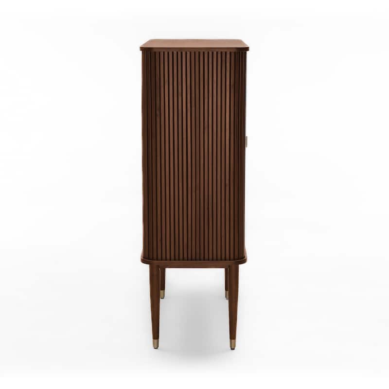 Studio London Walnut Wood Murray Bar Cabinet Stylish Modern Storage