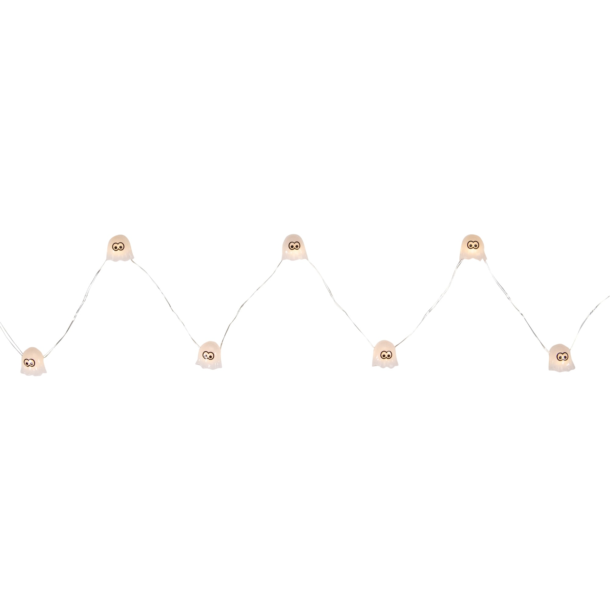 10-Count LED Halloween Ghost Fairy Lights 5.25ft Copper Wire