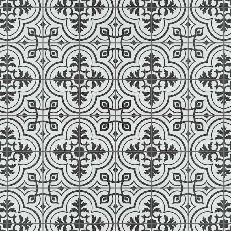 Merola Tile Harmonia Vintage White 13" x 13" Ceramic Floor and Wall Tile