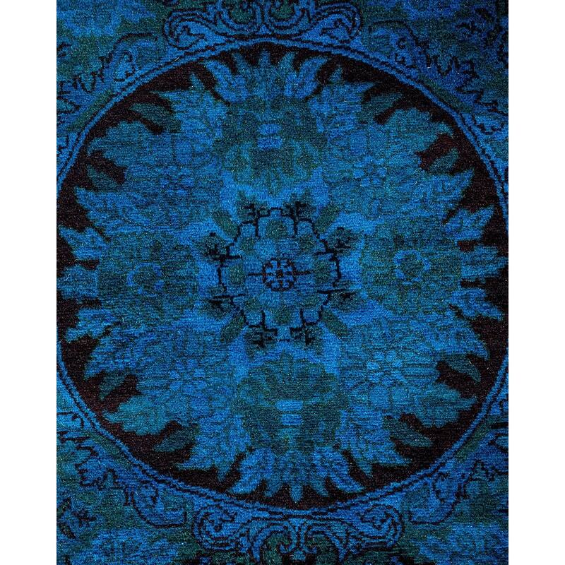 Overton Hand Knotted Wool Vintage Inspired Modern Contemporary Overdyed Red Area Rug - 8' 2" x 10' 2"