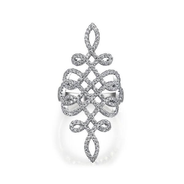 Ring Size Options 925 Sterling Silver Polished Rhodium Black and Clear CZ Cubic Zirconia Simulated Diamond Love Knot Ring Jewelry Gifts for Women 6 7 8 Ring Size Options 925 Sterling Silver Polished Rhodium Black and Clear CZ Cubic Zirconia Simulated Diamond Love Knot Ring Jewelry Gifts for Women 6 7 8