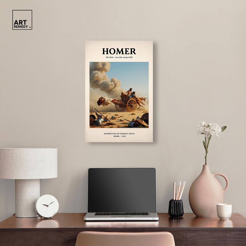 Iliad Illustrated Canvas by Art Remedy, Gallery Wrapped