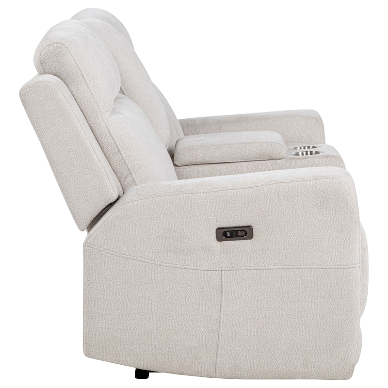 Kennett Chenille Upholstered Power Reclining Loveseat