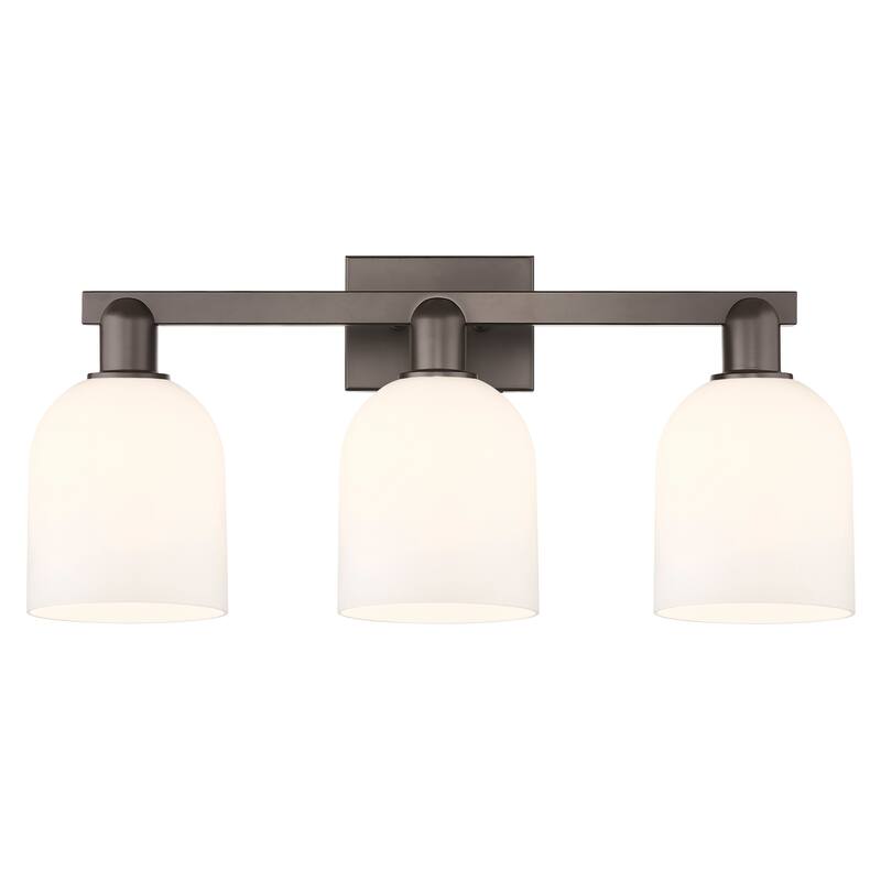 Innovations Lighting Endless Possibilities Arcadia - Bella - 3 Light 25" Bath Vanity Light - Oil Rubbed Bronze/White