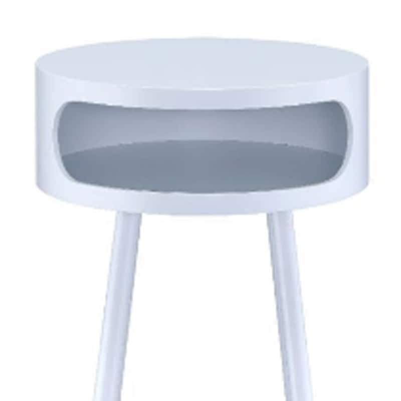 Bentwood Retro Round Wooden End Table - 16" W x 16" D x 26" H