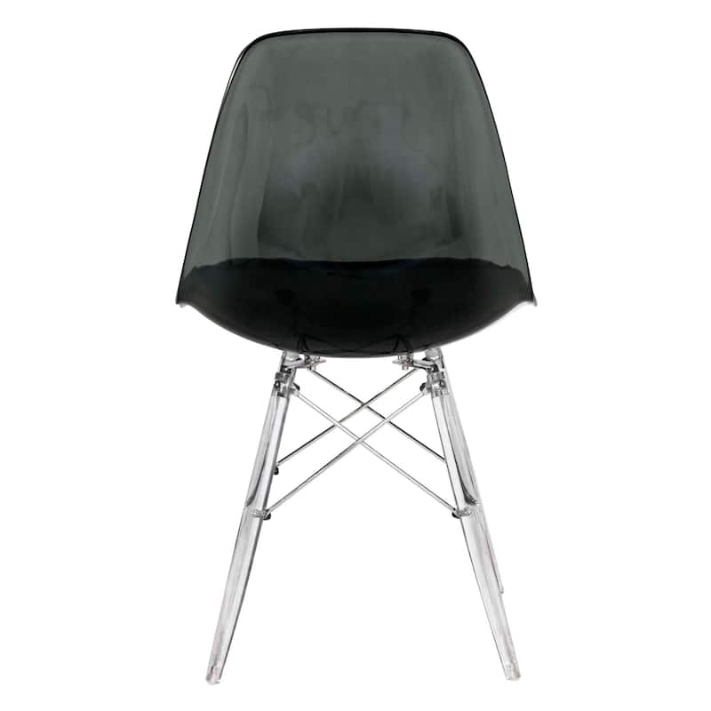 Crescro Dining Chair in Acrylic with Eifel Legs Design Banquet Side Chair (Set of 4) for Indoor and Outdoor - 32" Height