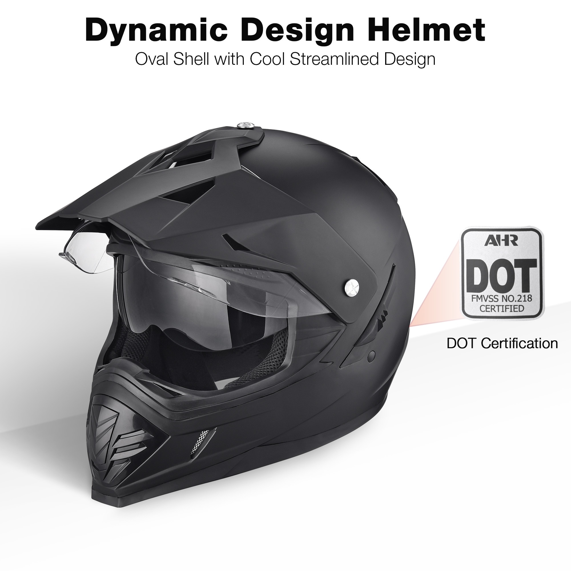 Ubuy All Black Motocross Helmet STUDDS Motocross Plain Matt Black