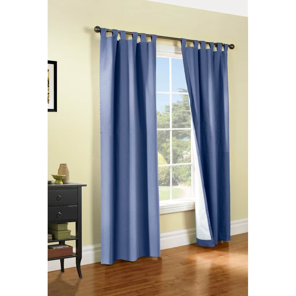 ThermaLogic Weathermate Insulated Cotton Tab Top Curtain Panel - Pair