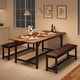 preview thumbnail 1 of 5, Dining Room Table Set for 4-6,63" Extendable Dining Table Set for 6