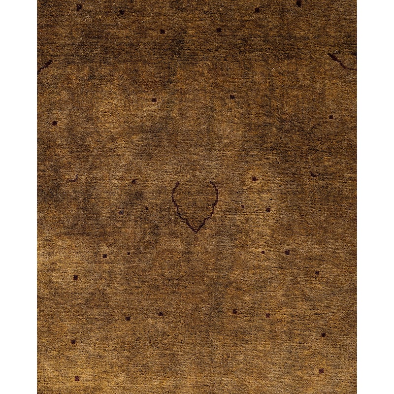 Overdyed One-of-a-Kind Hand-Knotted Area Rug - Gold - 9' 0" x 12' 0"
