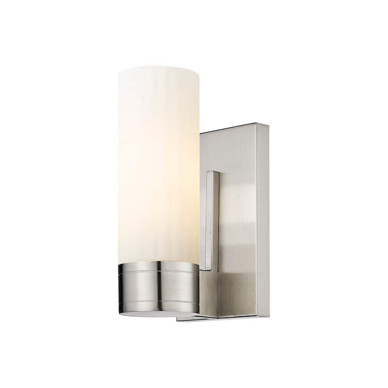Innovations Lighting 429-1W-10-3 Empire Sconce Empire 10" Tall Wall - Satin Nickel / Matte White