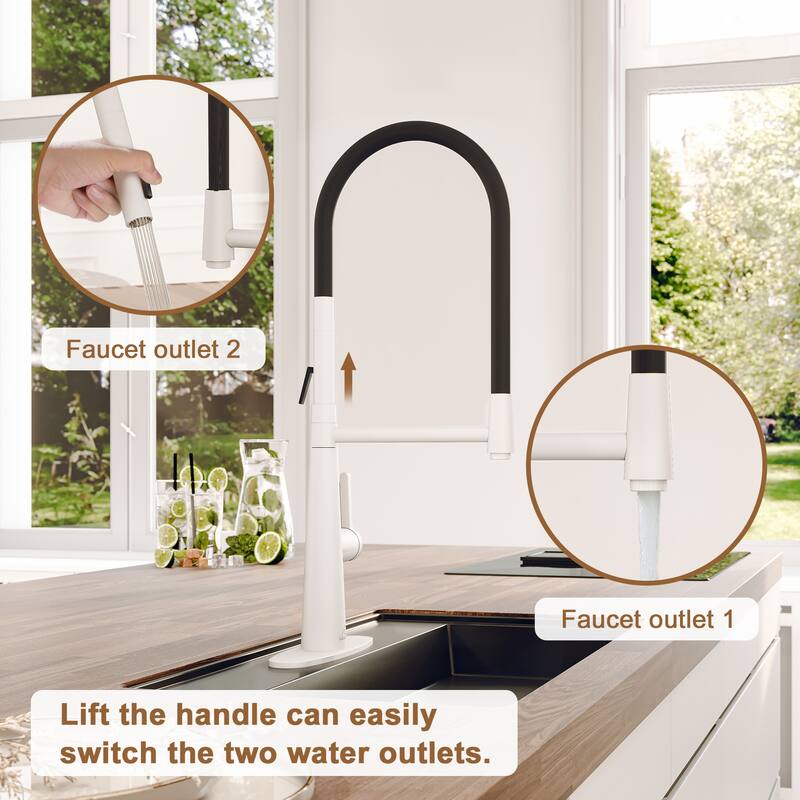 2 Mode 1.8 gpm Single Handle Kitchen Sink Faucet, Kitchen Faucet for Kitchen Sink