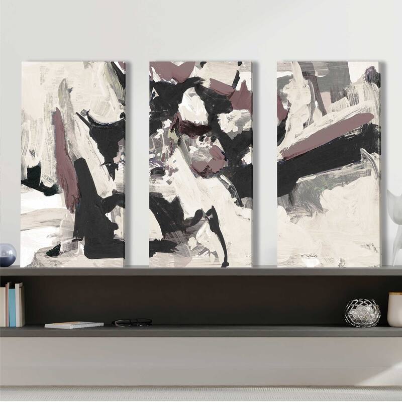 "Dark Remembrance I" by Jane Slivka 3 Piece Set on Canvas