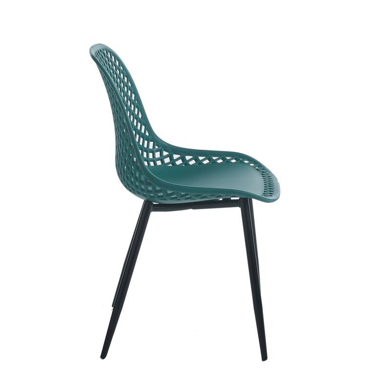 Porthos Home Egil Dining Chairs Set Of 2, Plastic Back, Iron Legs