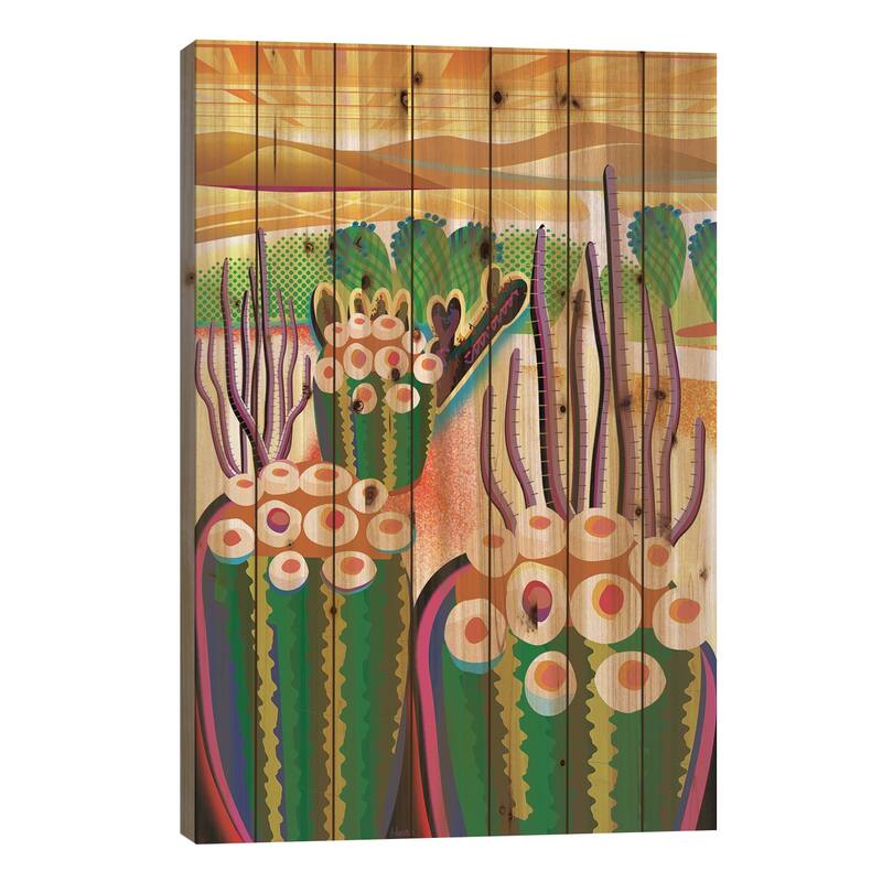 Morongo Valley Print On Wood by Charles Harker - Multi-Color - 40x26x1.5