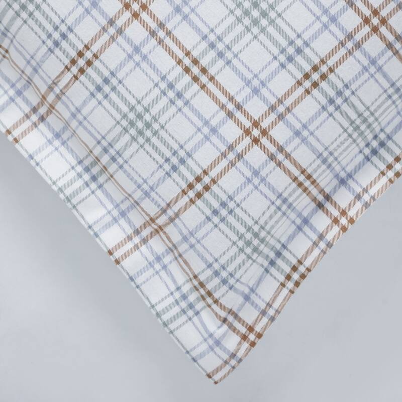Superior Plaid Flannel Cotton Classic Rustic Farmhouse Duvet Cover Set