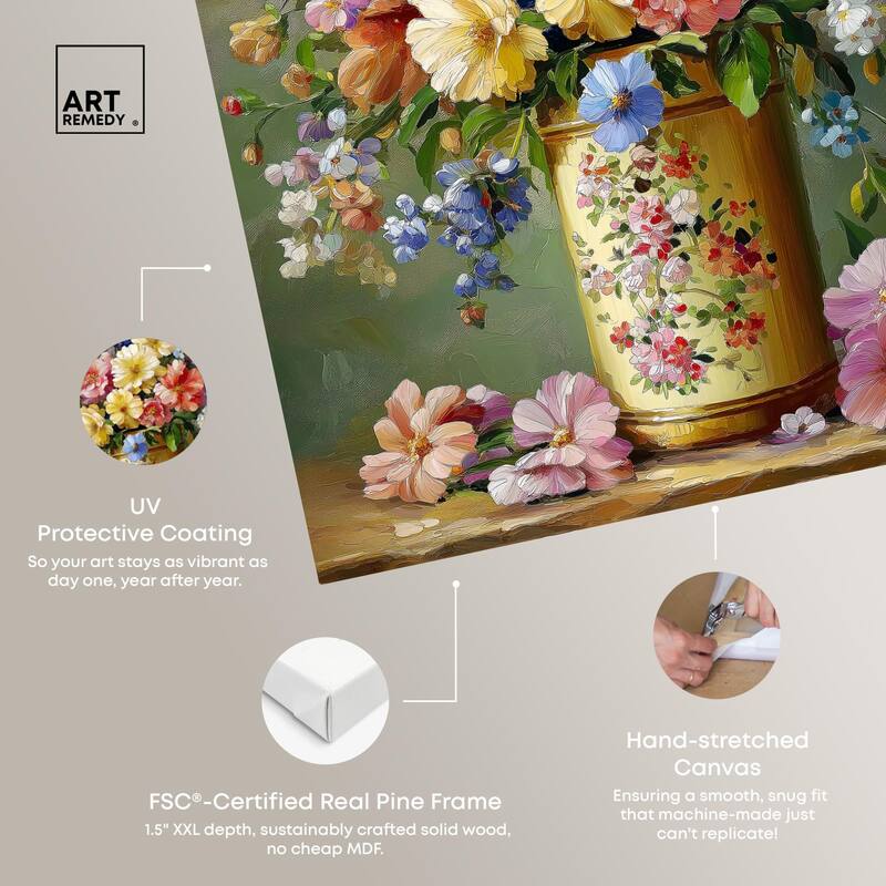 Chromatic Corolla Canvas by Art Remedy, Gallery Wrapped