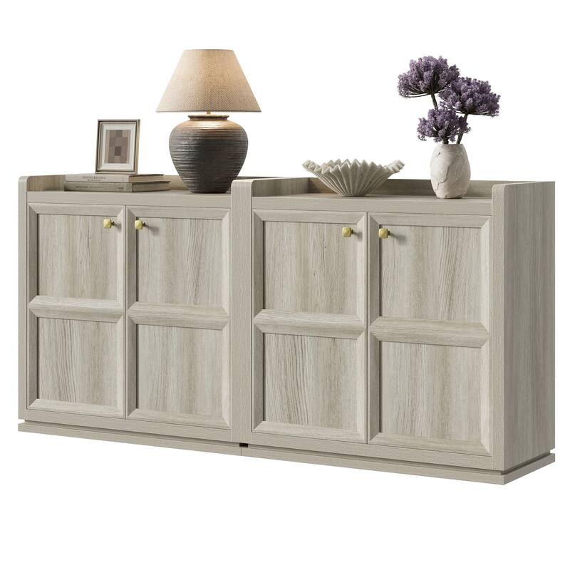 Multifunctional Minimalist Side Cabinet with 3D Design