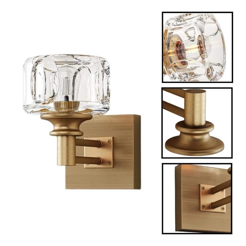 3.7 pounds bulb light gold light fixture metal wall sconce