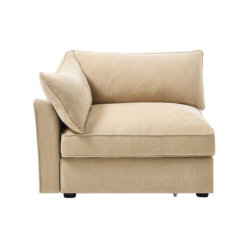 Velvet Sofa - Wheat, Chenille, 39x34x33 inches - Multi-Color