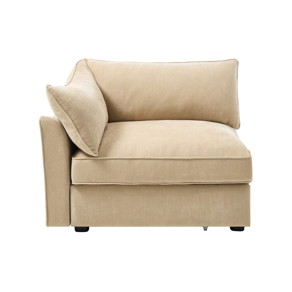 Velvet Sofa - Wheat, Chenille, 39x34x33 inches