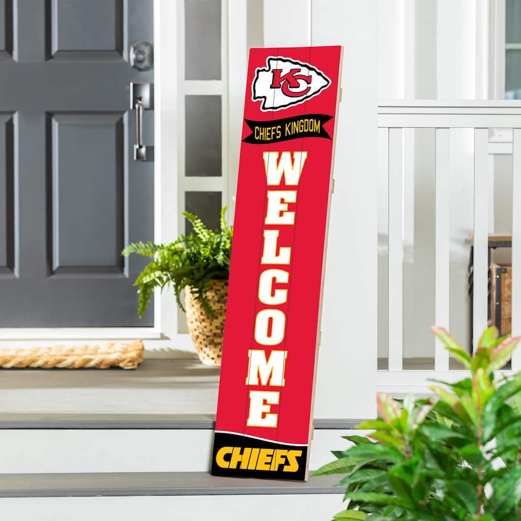 47" Porch Leaner Welcome Wall Sign, Kansas City Chiefs