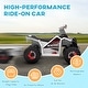 preview thumbnail 15 of 27, 6V Kids ATV Quad Car with Back Trailer, Electric Ride-On for Toddlers with Forward/Reverse, and Wear-Resistant Wheels