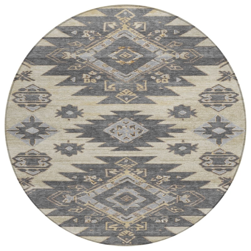 HomeRoots Tribal Transitional Rectangle Outdoor Rug