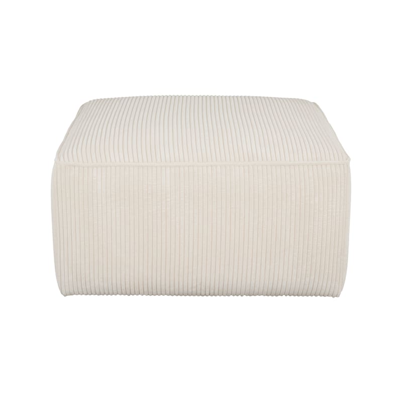Upholstered Square Ottoman - Fabric Footstool